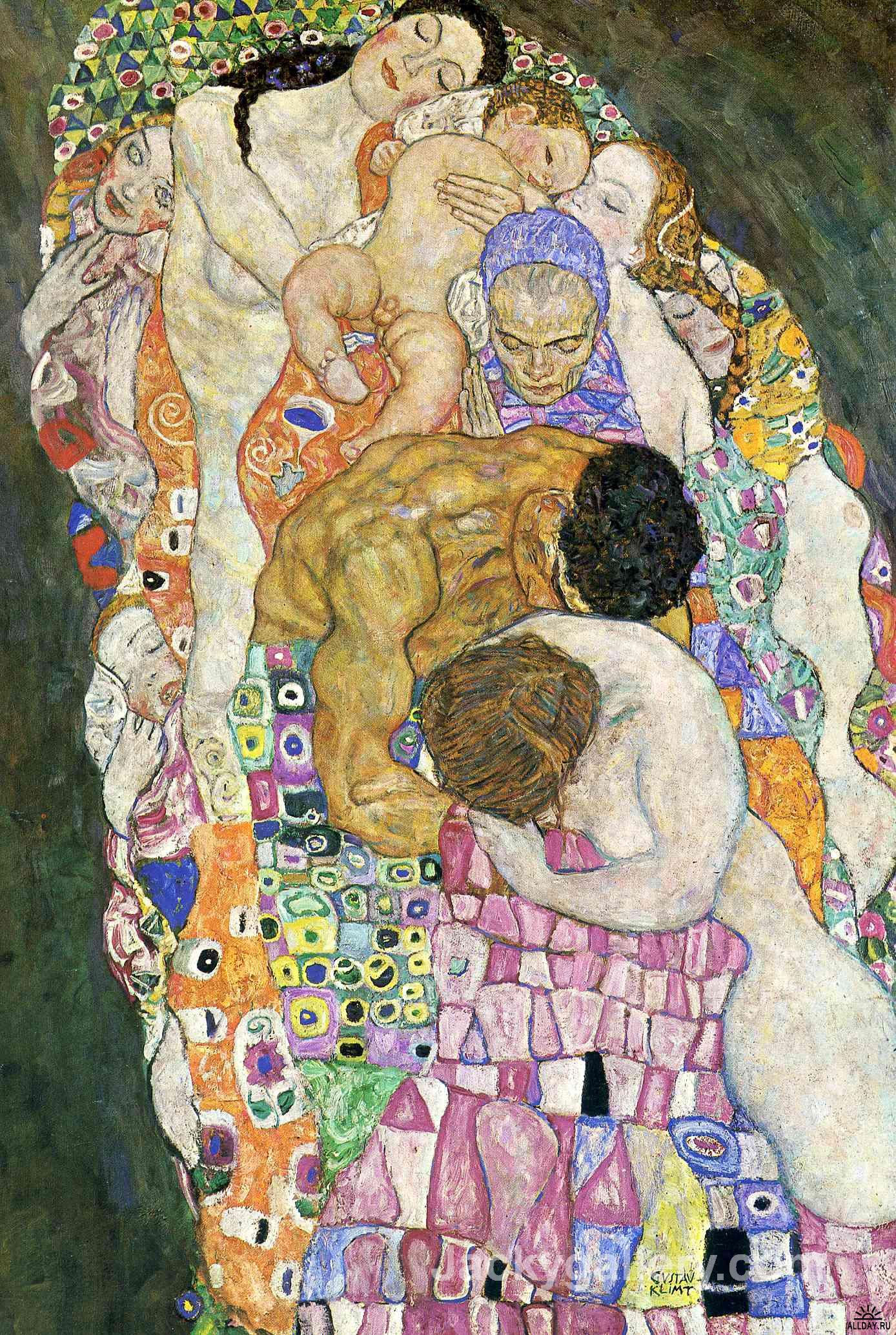 Death And Life details by Gustav Klimt paintings reproduction
